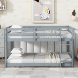 Solid Wooden , Solid Rubber Wooden Twin over Twin Loft Bed with Ladder ,Upper and Bottom Bed W504P191644