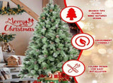 Artificial 4ft Green Christmas Tree with 376PVC/Hard Needle Mixed Branch Tips,Pine cone,Hinged 69843763