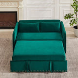 MH" Sleeper Sofa Bed w/USB Port, 3-in-1 adjustable sleeper with pull-out bed, 2 lumbar pillows and W1193137590