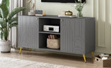 U-Can Modern TV Stand for TVs up to 55 Inches, Entertainment Center Media Console,Adjustable Shelf, N724P198517E