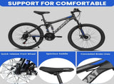 A2660 Bike 26 Inch Wheels, 21-Speed Full Suspension Mens Womens Trail Commuter City W1856P599412