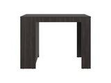 Lacour Kitchen Island, Kitchen Bar Table with 3-Side Shelves, Dark Walnut B097P474295
