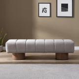 Upholstered Dining Bench for Dining Room, No-Assembly End of Bed Entryway Bench Ottoman for Bedroom N779P253550L