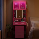Barbie pink, pockmarked particleboard with triamcinol coating, 3 drawers, 2 doors, 1 LED 3-tone 68755063