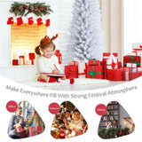 7 Feet White Artificial Christmas Pencil Tree with Folding Metal Stand 87508550