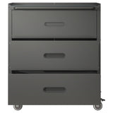 ZNTS Heavy-Duty Metal Storage Cabinet with Wheels - 3 Drawer Tool Cabinet for Garage, Office, and Home T2398P242683