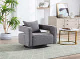 29.13"W Swivel Accent Open Back Chair Modern Comfy Sofa Chair With Black Base For Nursery Bedroom W3188P417878