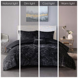 Full/Queen Velvet Comforter Set with Throw Pillow B03595937