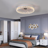 ZNTS Modern Acrylic Ceiling Fan Light with Remote Control, Dimmable LED Chandelier, 6-Speed Adjustable, W1340P200008