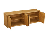 59-inch modern wavy sideboard, curved contour design storage cabinet, 4-door cabinet with storage W1162P339086