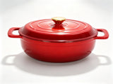 5-Quart Cast Iron Enamel Pot Includes Two Mitts and a 76704786
