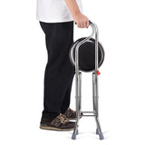 Hold 187.4 Lbs Folding 2-in-1 Folding Cane Seat ,Thickening Travel Seat and Cane, Four-Leg Folding 79062086