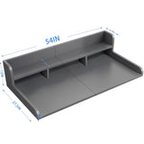 Washer Dryer Countertop, Laundry Wood Shelf Topper with Edge, 54" Width x 27.5" Depth Double Layer W2641P309074