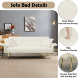 70.1 "futon sofa bed, convertible double sofa bed with folding armrests for living rooms and small W2290P147463