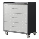 Heavy-Duty Metal Storage Cabinet with Wheels - 3 Drawer Tool Cabinet for Garage, Office, and Home T2398P222835