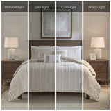 Full/Queen 3 Piece Cotton Yarn Dyed Comforter Set B03595747