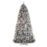 FCH 9ft 2094 Branch Automatic Tree Structure PVC Material Green Flocking 900 Lights Warm Color Four 76516578