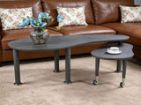 Contemporary rotatable cocktail table solid rubber wood legs, 360 degree rotating coffee table W2899P372753