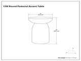 Elmford 13 inch Wide Solid Wood Contemporary Accent Table in White Wash, Assembled B2732P605429