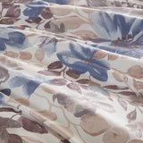 Floral Comforter Set with Bed Sheets Blue Queen B035P266685