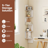 5-layer white wall mounted corner stand/bookshelf 33726356