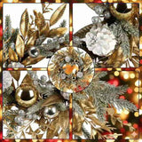 20 Inch Christmas Wreath Door Decor with Warm White LED Lights Christmas Decor FBA shipment 00228642