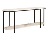 Console Table 2 Tier Narrow Entryway Table with Storage Shelves Faux 15845254