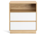 White Oak color, P2 particleboard with linen-textured melamine finish, drawers with beveled edges, 62963235