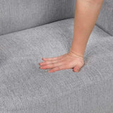 Contemporary Grey Wingback Accent Chair Chenille Upholstery Plywood Frame Living Room Furniture 1pc B011P304418