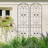 2 Pack Metal Garden Trellis 86.7" x 19.7" Rustproof Trellis for Climbing Plants Outdoor Flower W1586P268040