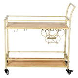 ZNTS Bar Serving Cart Gold 99092502