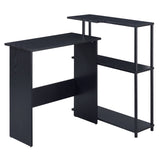 Black Office Desk with Bookshelf B062P184526