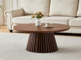 Wooden Round Wooden Coffee Table, Flexible and Extendable, Multi-functional and Space-saving, W3590P491826
