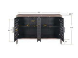 Hollow Four Door Antique Cabinet, American Country Style, Suitable for Living Room, TV Cabinet, W1445P146390