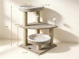 36" Compact SpaceSaving Cat Activity Center, HeavyDuty Stable Cat Climbing Furniture with Plush 94975230