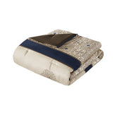 King 7 Piece Jacquard Comforter Set with Throw Pillows B03596994