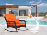 Latte Woven Single Rocking Chair Brown Gradient 09866010