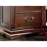 ZNTS Traditional Style Cherry 1pc Nightstand Only Solid wood 2-Drawers Hidden Top Drawer Intricate B011P144697