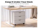 3-Drawer Vertical Filing Cabinet Rolling Wood Mobile File Cabinets Under Desk for Home Office with T3623P493349
