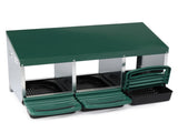 3 Compartment Roll Out Nesting Box with Plastic Basket, Egg Nest Box Laying Box Hens 70615802