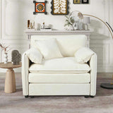 Oversized 41.73" Sofa Chair, Modern Upholstered Armchair with 1 Toss Pillow, Modular Sectional Sofa W3163P269202