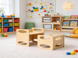Adjustable and Chair Set, Wooden Weaning for Toddlers Ages 1-5, Natural Kids Activity 34358526