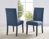 ZNTS Biony Fabric Dining Chairs with Nailhead Trim, Set of 2, Blue T2574P164547