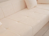 105.5" Modular L-Shaped Sectional Floor Couch, Deep Seat Tufted Comfy Sofa set with Chaise for 11447137