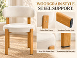 2 sets of upholstered dining chairs, cotton and linen fabric, 3-inch foam seat cushion, curved W2920P532235