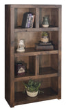 ZNTS Bridgevine Home Sausalito 64 inch high Bookcase, No Assembly Required, Whiskey Finish B108P160197