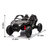 24V Two-seater Kids Ride On UTV w/Parents Control,20in seat width,400W Super high power,Four-wheel W1578P198431