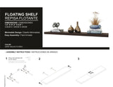 Greer Floating Shelf in Melamine x2,Cognac B128P237169