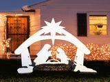 116*53*118cm PVC Nativity Garden Jesus Decoration White 11713425