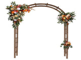 Dark Brown Wooden Garden Arbor, 85.4 in H Fir Wood 20565375